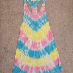 SPIRITUAL GANGSTER SUMMER TIE DYE DRESS RACERBACK SIZE LARGE